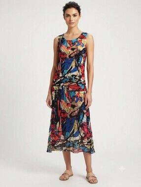 ClothesHead Dress Abstract Multicolor Size Small